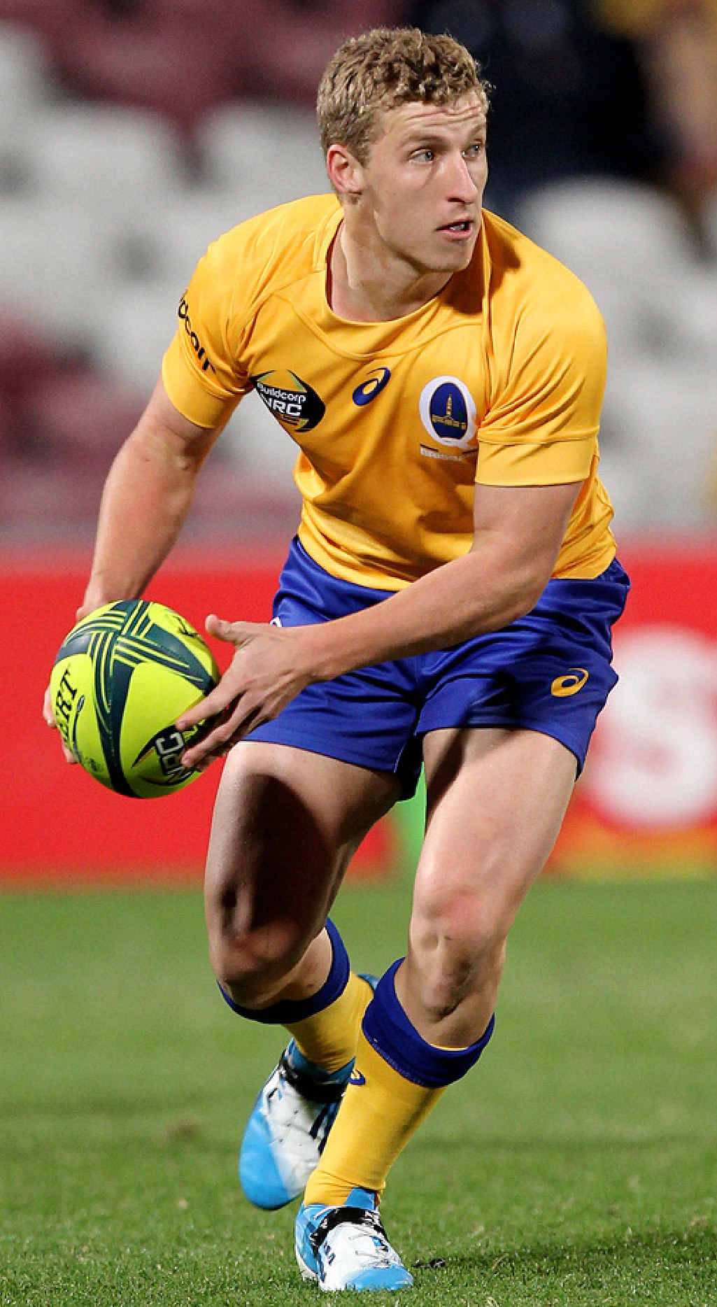SUPER START: Jake McIntyre playing for Brisbane City in the National Rugby Championships last year. He makes his Super Rugby debut with the Queensland Reds tonight. SUPER START: Jake McIntyre playing for Brisbane City in the National Rugby Championships last year. He makes his Super Rugby debut with the Queensland Reds tonight.